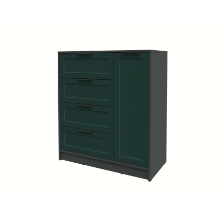 Тумба Тренд КТ-Т90 (Антрацит ЛДСП/ Изумруд ЛМДФ) Ш900 В1020 Г451